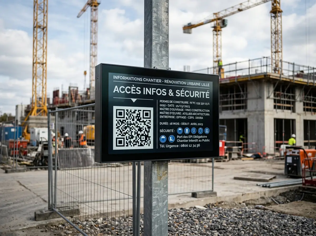 Panneau de chantier numérique connecté - Smart Panneau