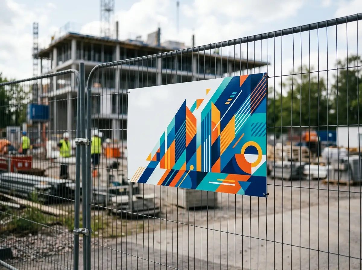 Panneau publicitaire avec logo pour chantier - Smart Panneau